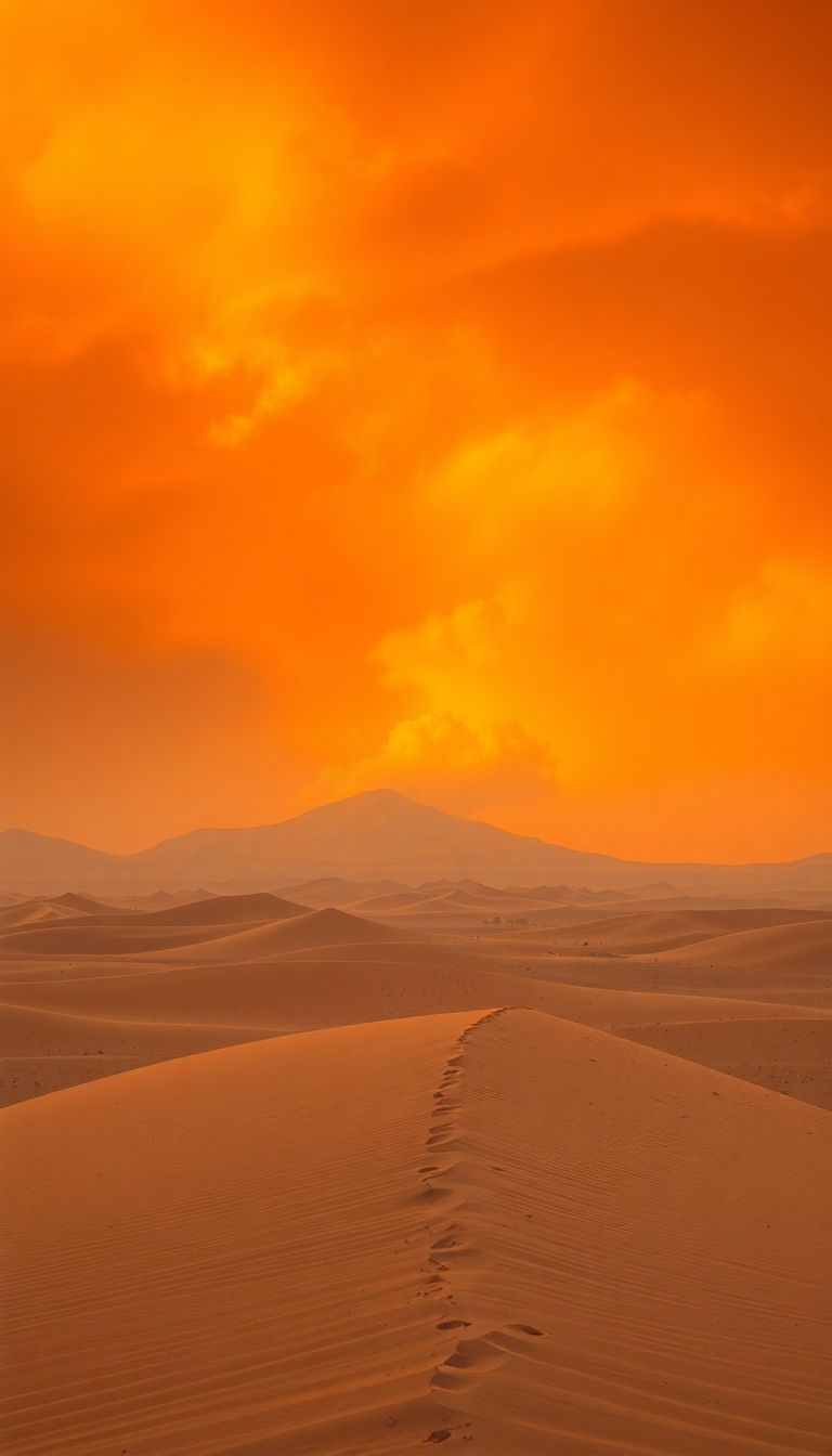 Sandstorm Approaching Desert Tranquil HD Wallpaper