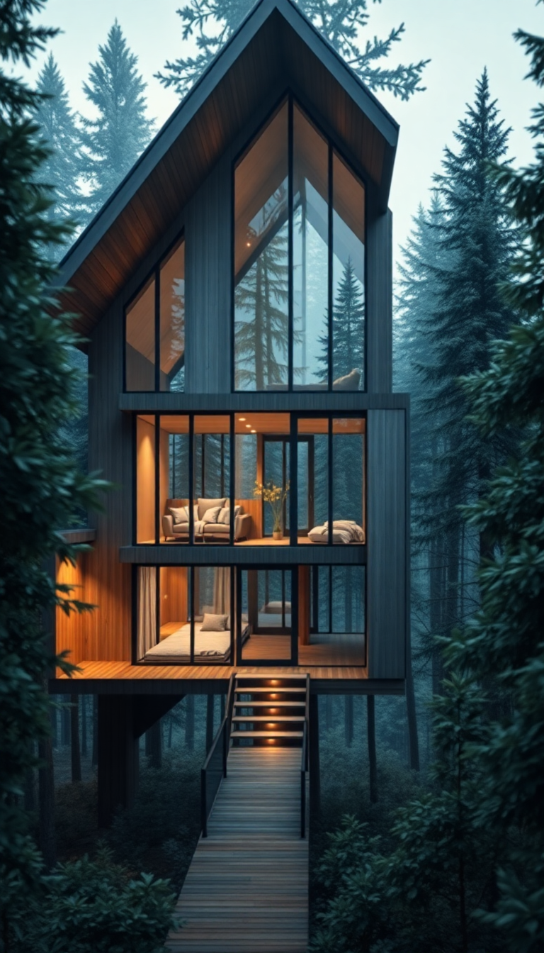 Frozen Luxury Modern Design Forest Setting Wallpaper
