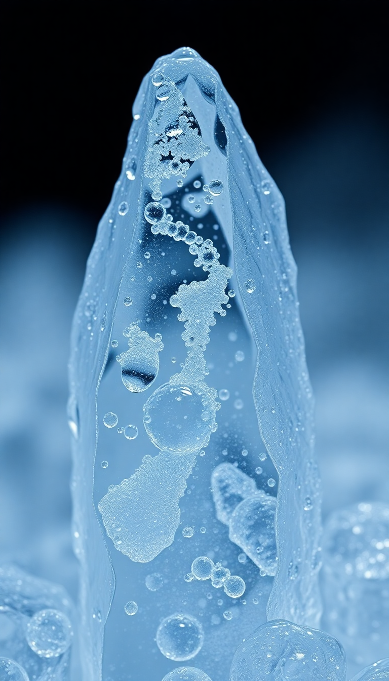 Ice Texture Frozen Bubbles Trapped Crystal Photorealistic Elite Wallpaper