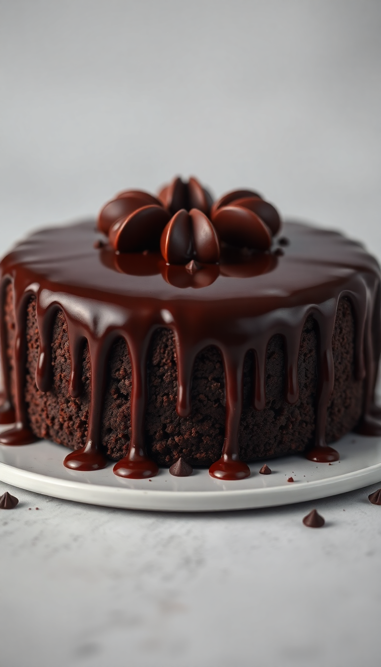 Chocolate Drip Cake Silver HD Wallpaper