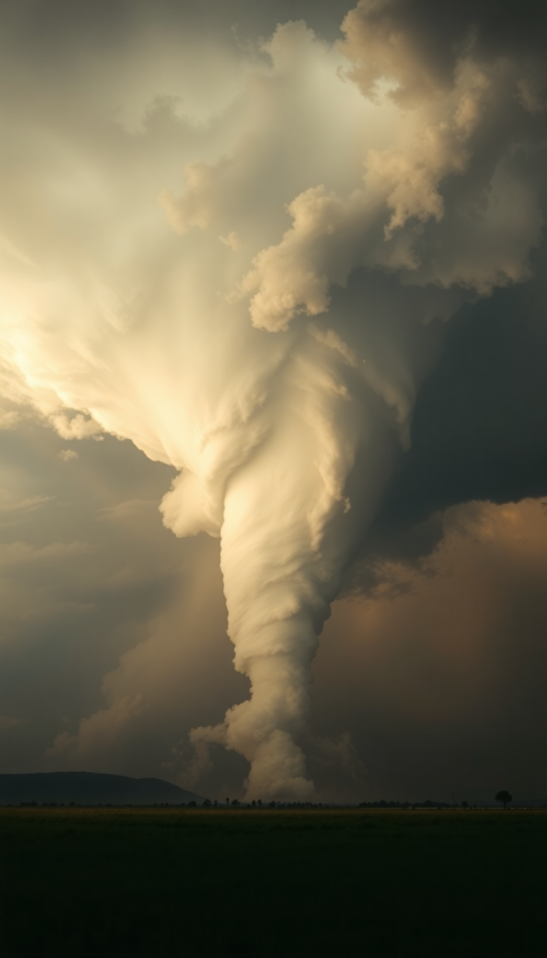 Thunderstorm Dramatic Tornado Forming Nature New Wallpaper