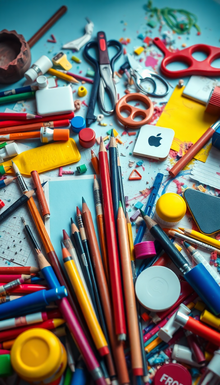 Cosmic Art Scattered Mess Photorealistic Wallpaper