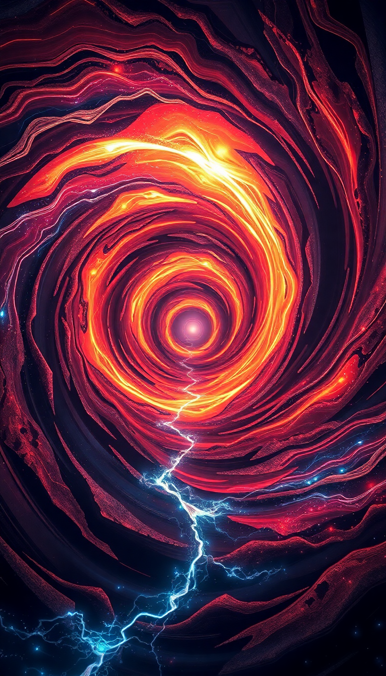 Wormhole Portal Swirling Energy Gateway Digital art Plus Wallpaper