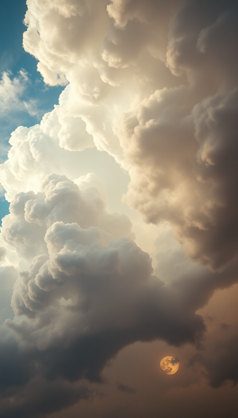 Golden Mammatus Dramatic Sky Photorealistic Wallpaper