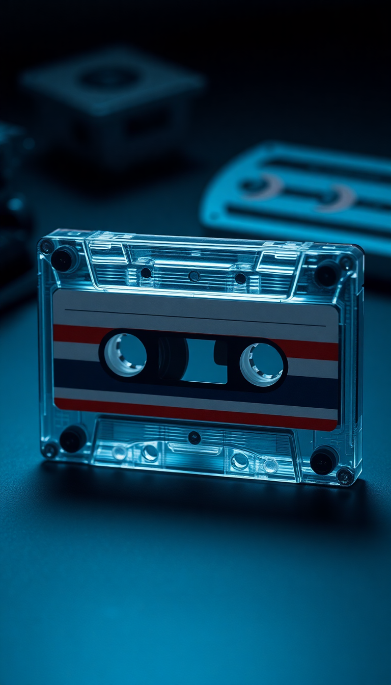 Cassette Tape Mixtape Retro Music Aesthetic Photorealistic Mini Wallpaper
