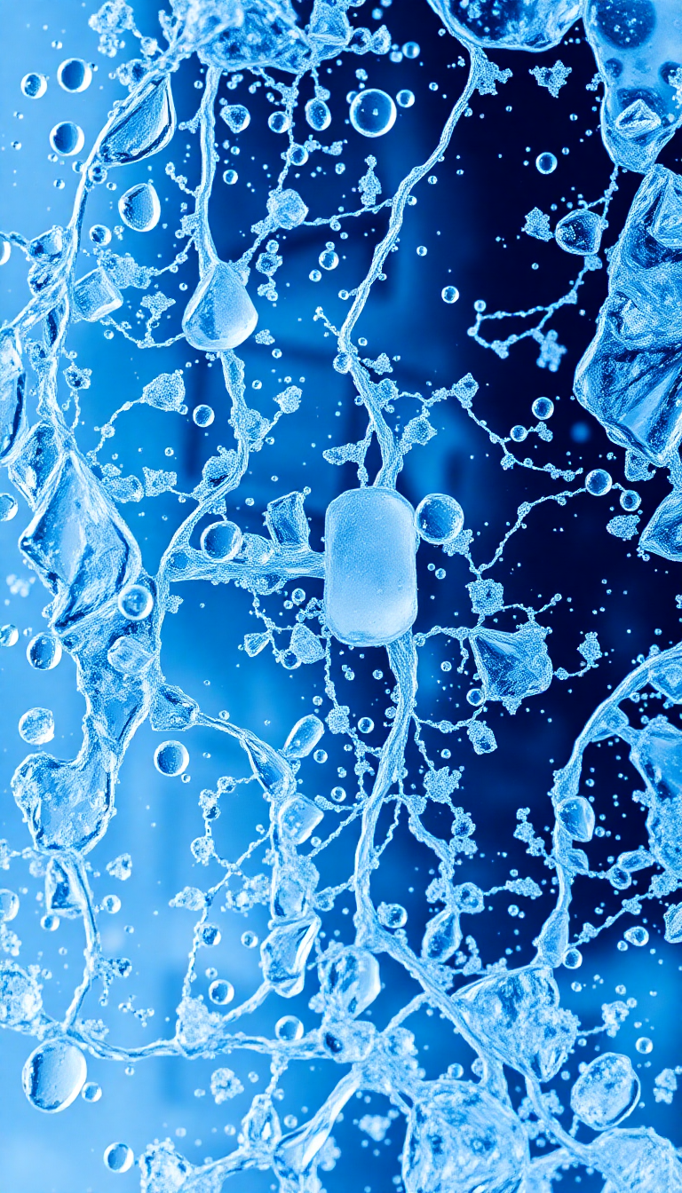 Monochrome Frozen Bubbles Trapped Crystal Wallpaper