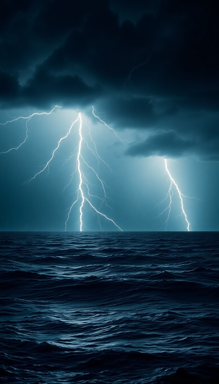Lightning Storm Over Mesmerizing HD Wallpaper