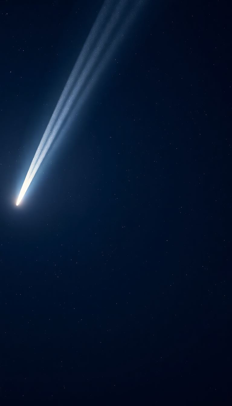 Eternal Comet Streaming Night Photorealistic Wallpaper