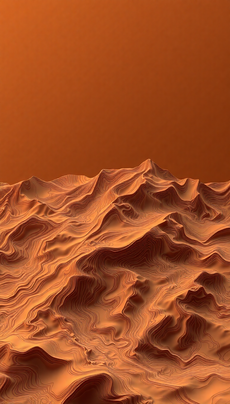 Chromatic Lines Flowing Terrain Map Minimalist Wallpaper