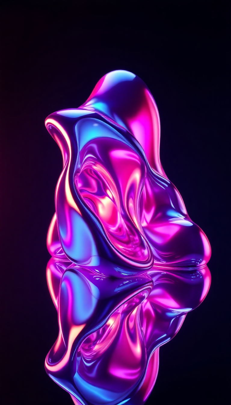 Spectacular Morphing Shapes Reflective Surface Wallpaper