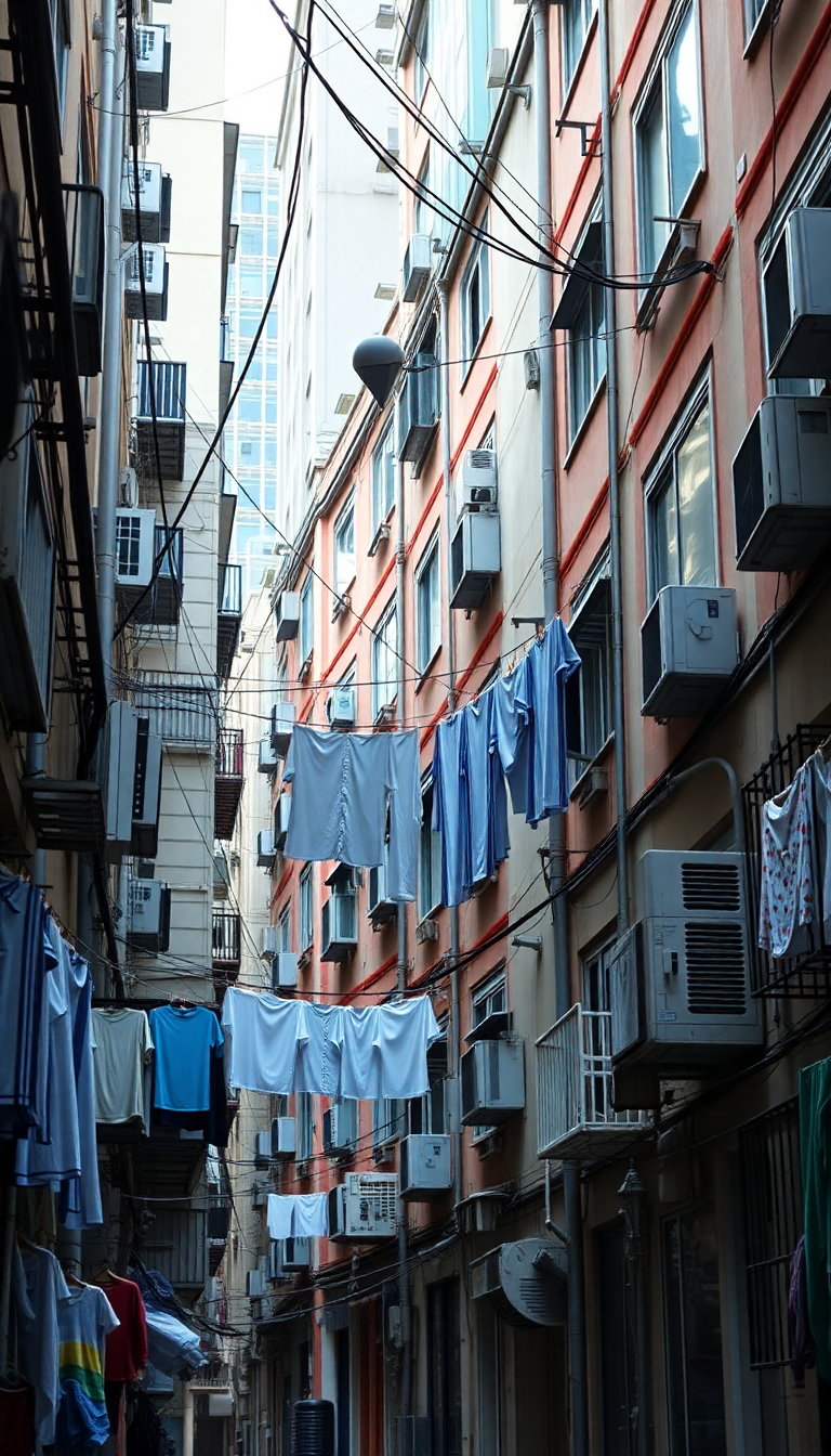 Vintage Laundry Apartments Density Kong Photorealistic Wallpaper