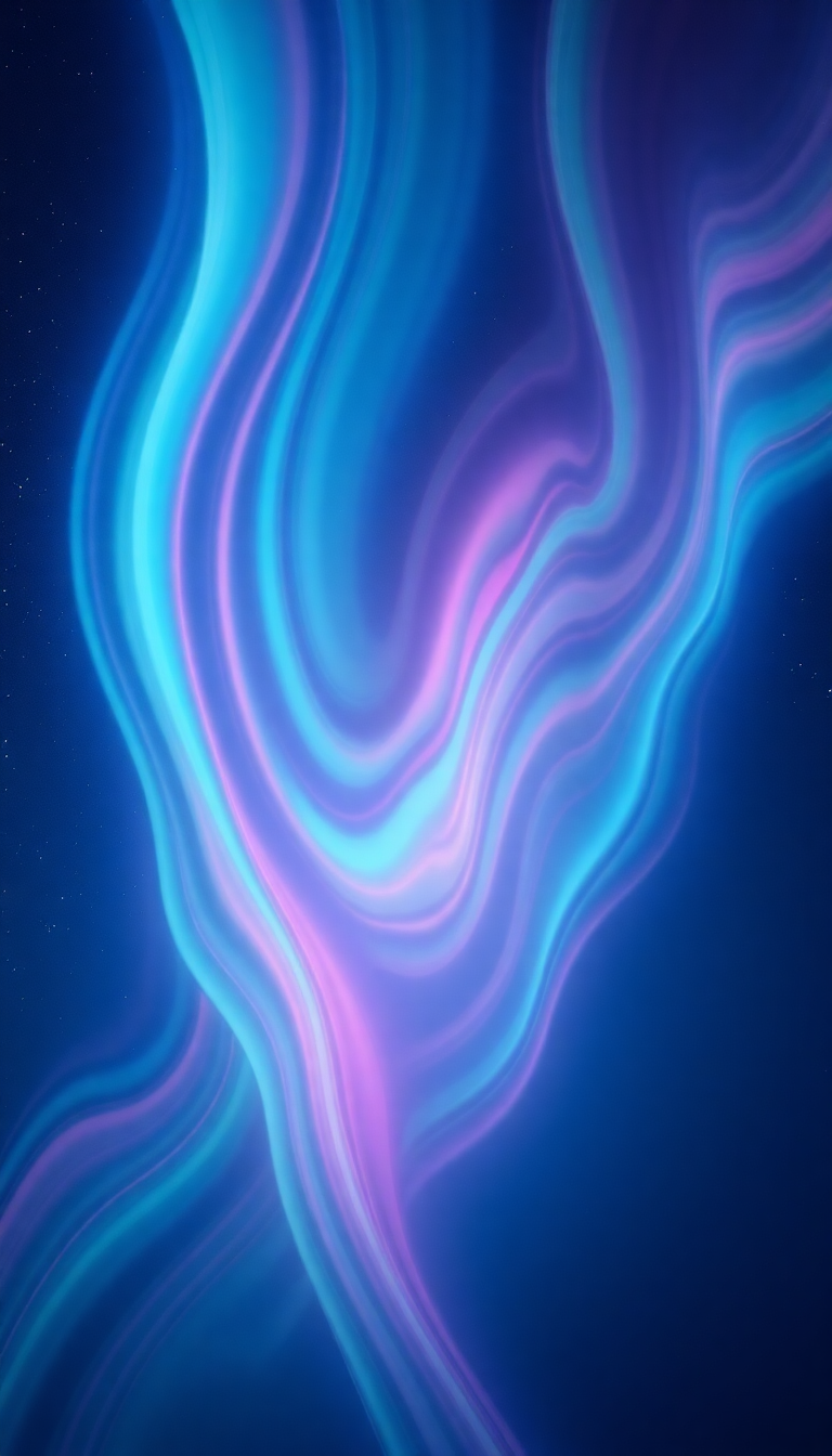 Glowing Northern Abstracted Ribbons Digital art Wallpaper