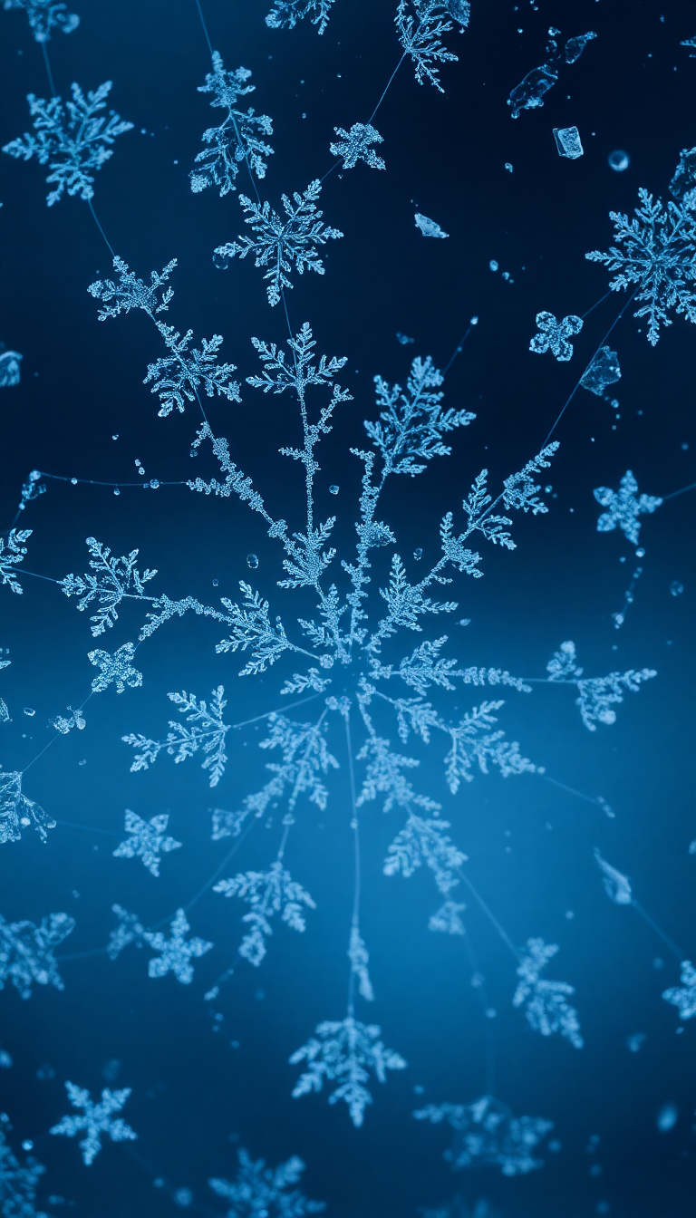 Frost Patterns Window Macro Ice Crystals Aesthetic Modern Wallpaper