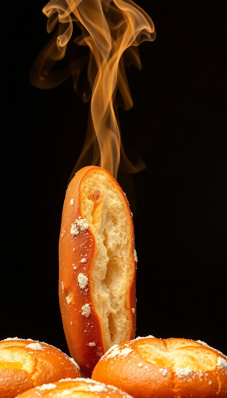 Majestic Rising Steam Baked Fresh Photorealistic Wallpaper