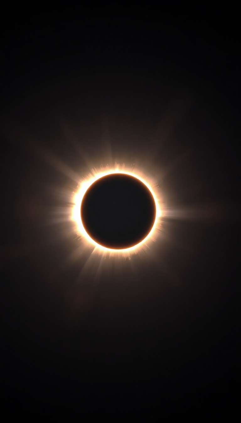 Delicate Eclipse Corona Diamond Ring Photorealistic Wallpaper