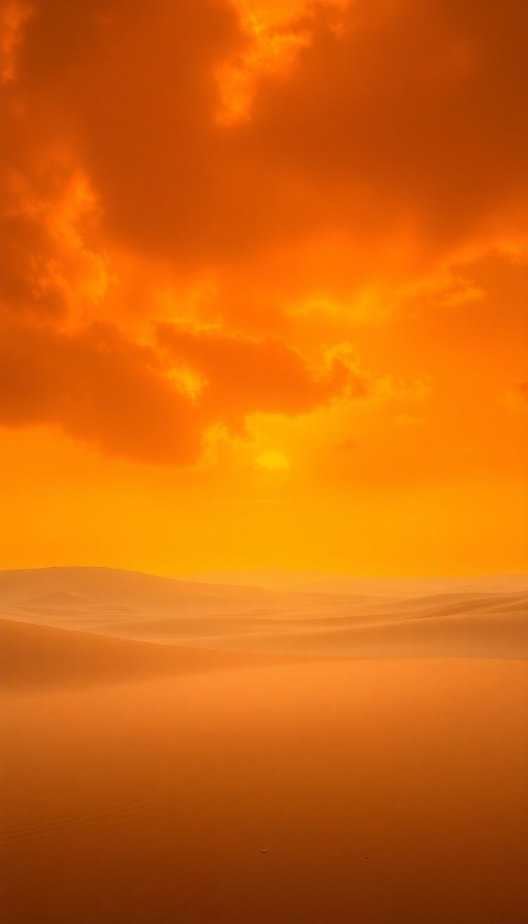 Photorealistic Coastal Approaching Desert Dramatic Wallpaper