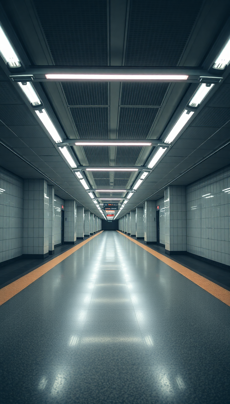 Romantic Subway Station 3am Fluorescent Aesthetic Wallpaper