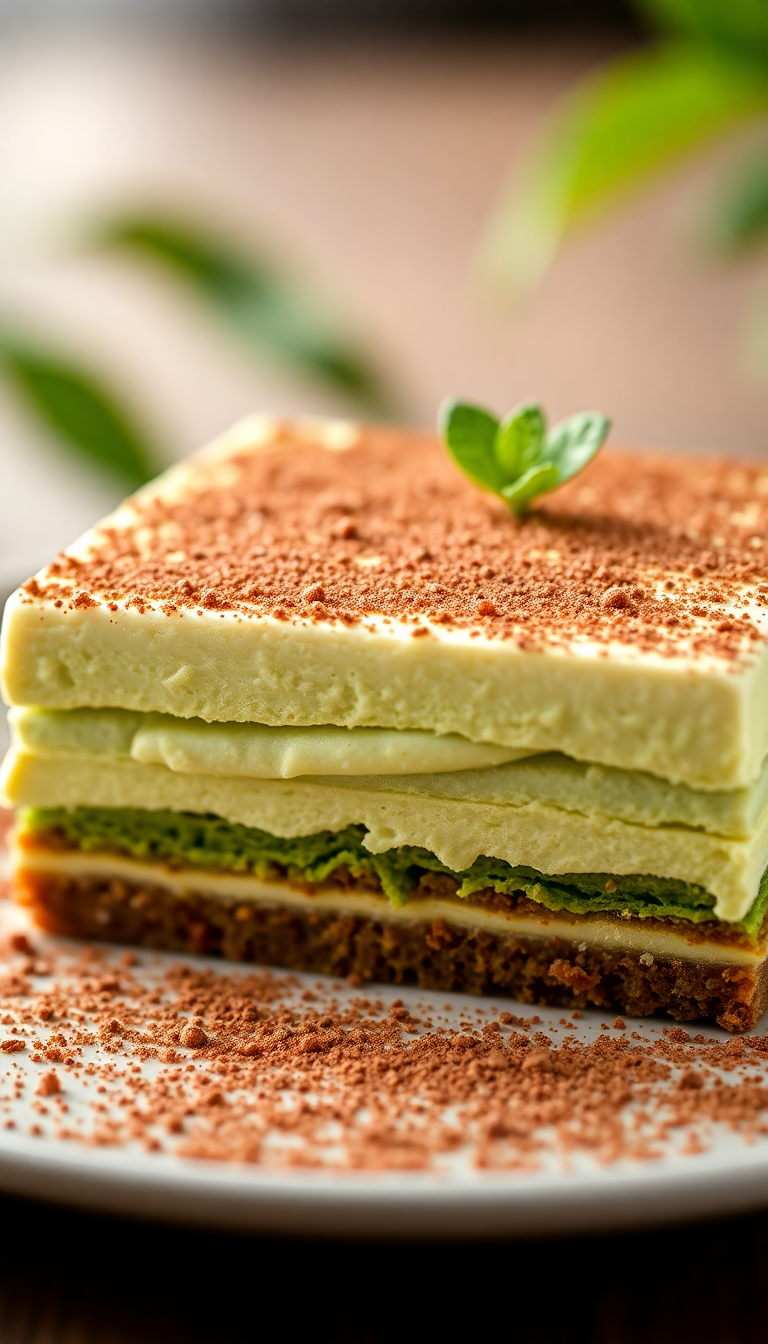 Matcha Tiramisu Layers Pure HD Wallpaper