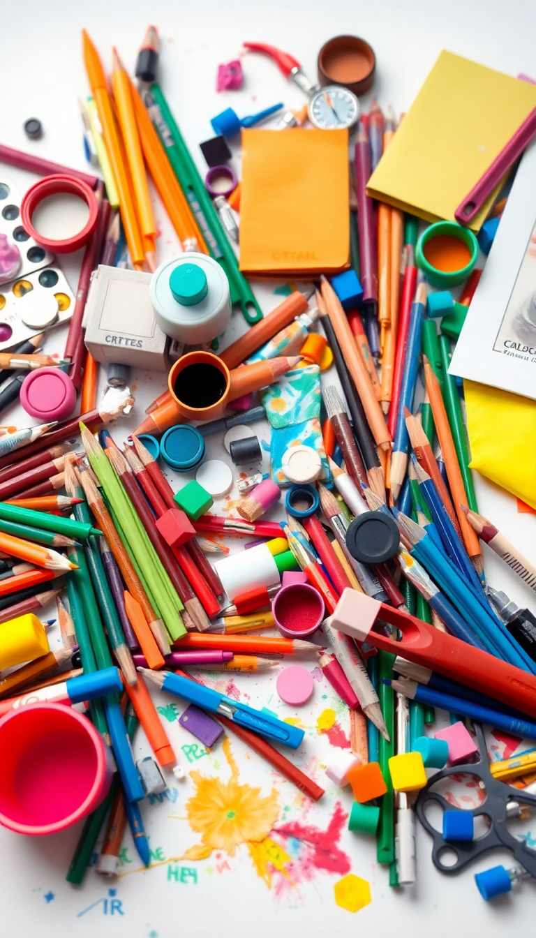 Photorealistic Lush Supplies Scattered Creative Wallpaper