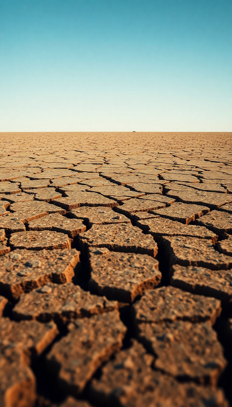 Pristine Chromatic Cracked Earth Drought Wallpaper