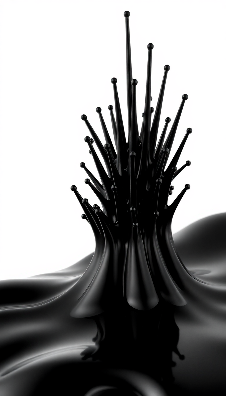 Ferrofluid Spikes Magnetic Serene HD Wallpaper