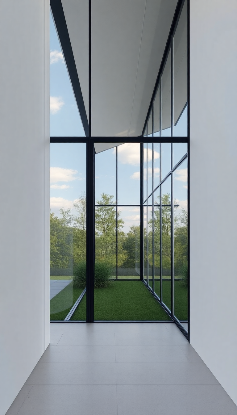 Solar House Glass Walls Nature View Wallpaper