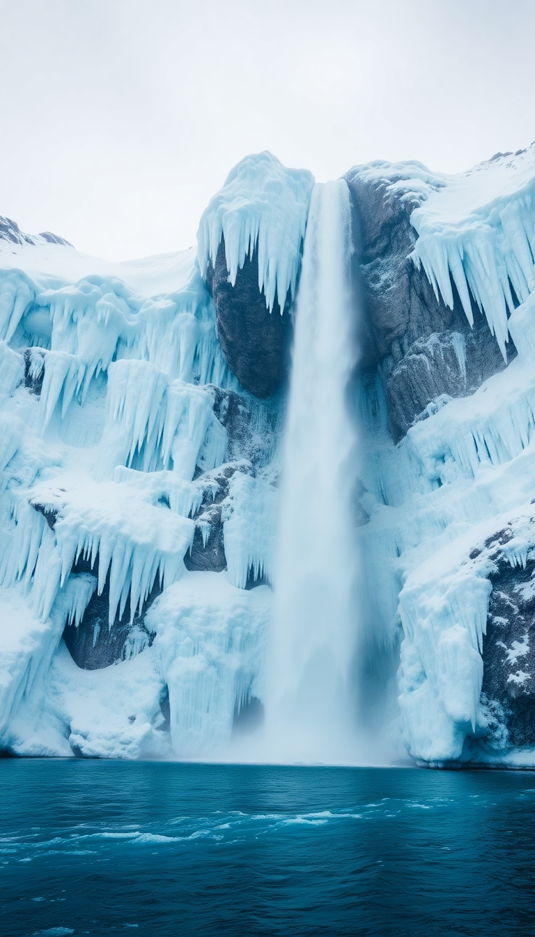 Frozen Waterfall Ice Dreamy HD Wallpaper