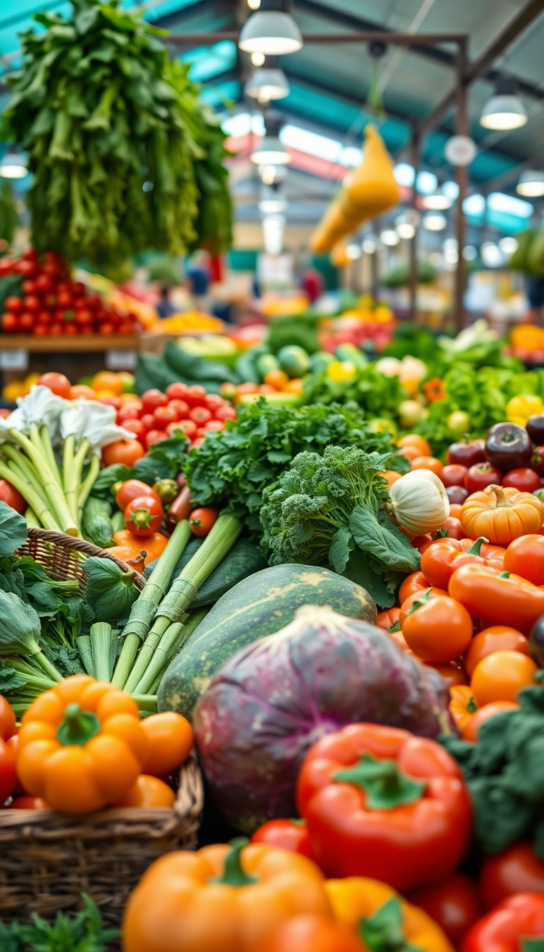 Primal Farmers Produce Vegetables Photorealistic Wallpaper