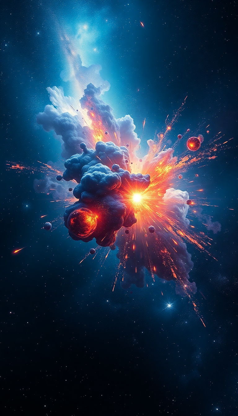 Molten Galaxies Creating New Stars Digital art Wallpaper