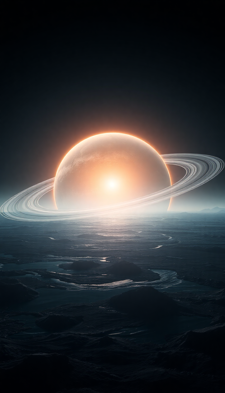 Massive Ringed Planet Striking HD Wallpaper
