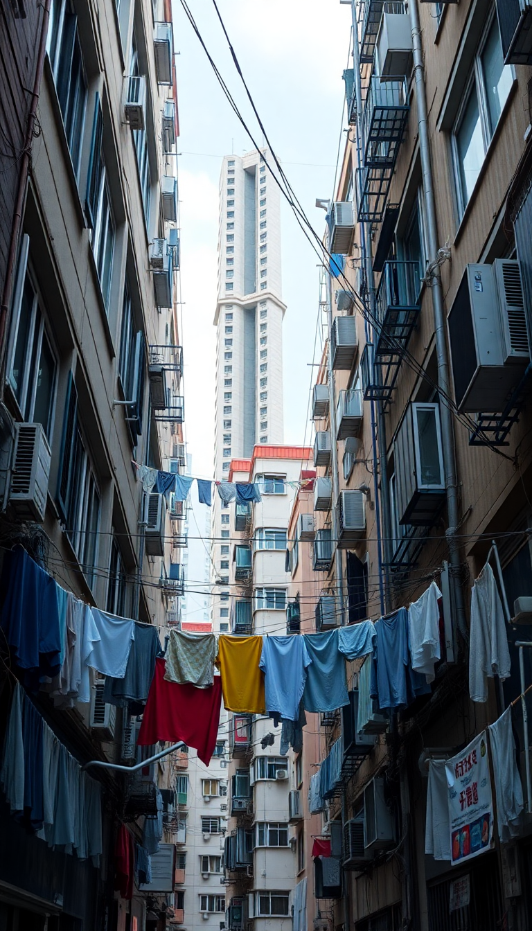 Gothic Hong Density Laundry Photorealistic Wallpaper