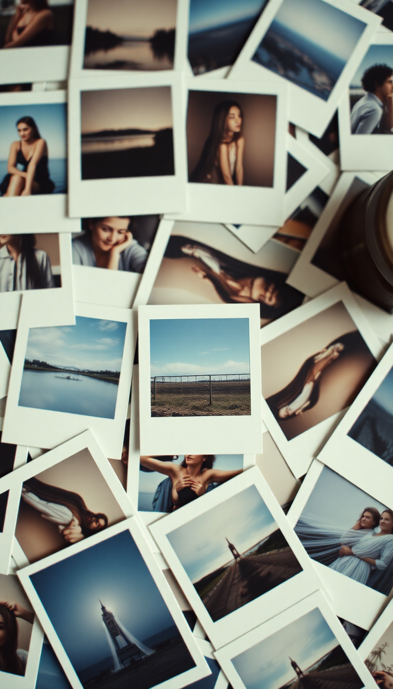 Polaroid Collection Scattered Memories Aesthetic Original Wallpaper