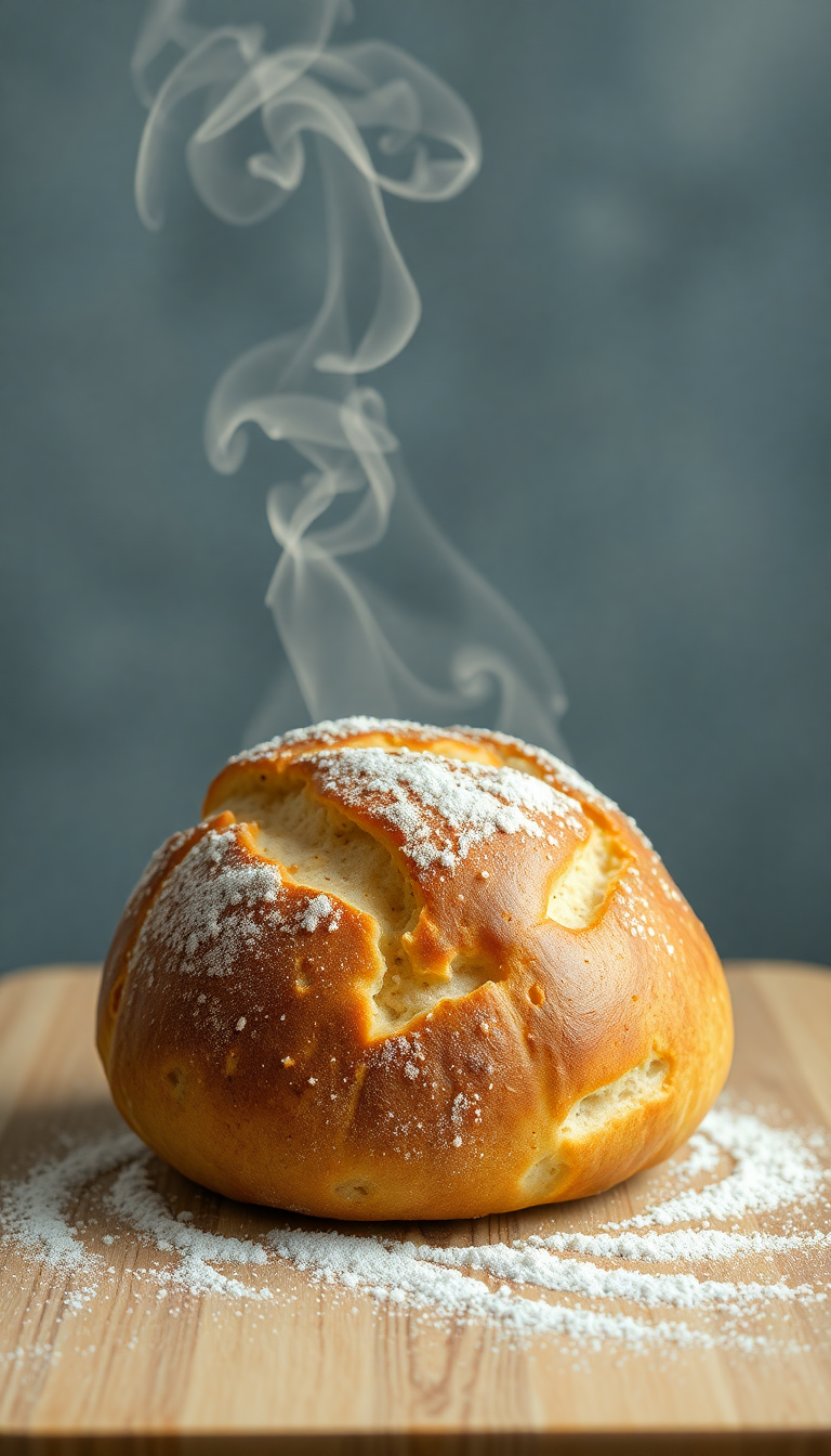 Iridescent Bread Baked Rising Photorealistic Wallpaper