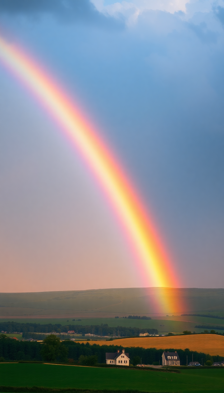 Silky Subtle Rainbow After Storm Wallpaper