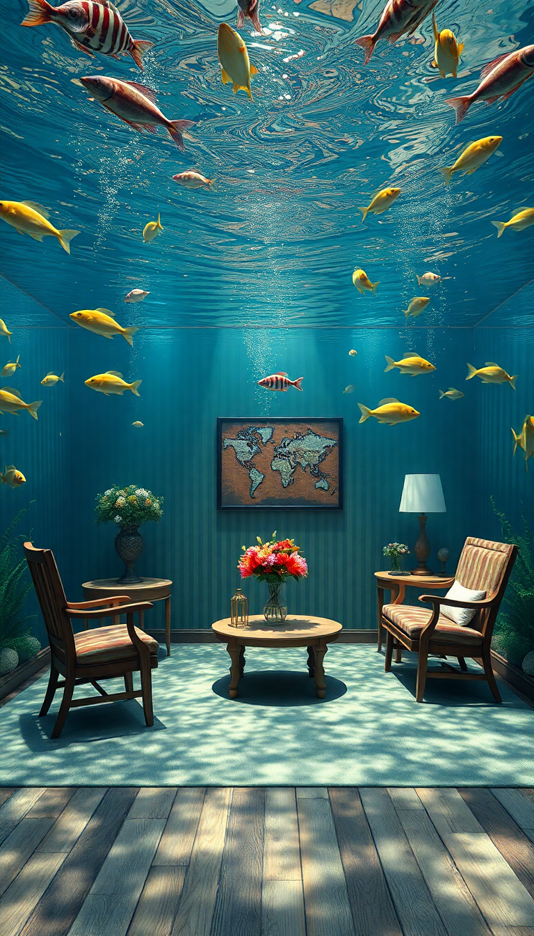Celestial Room Furniture Fish Digital art Wallpaper