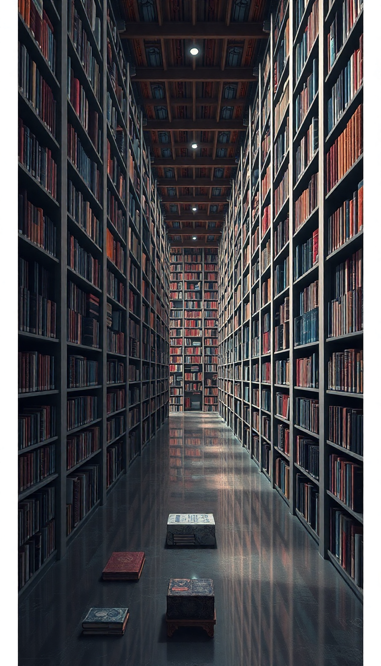 Dawn Books Architecture Impossible Library Digital art Wallpaper