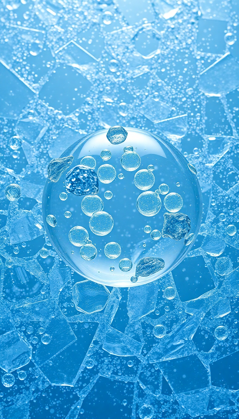 Photorealistic Wild Texture Frozen Bubbles Wallpaper