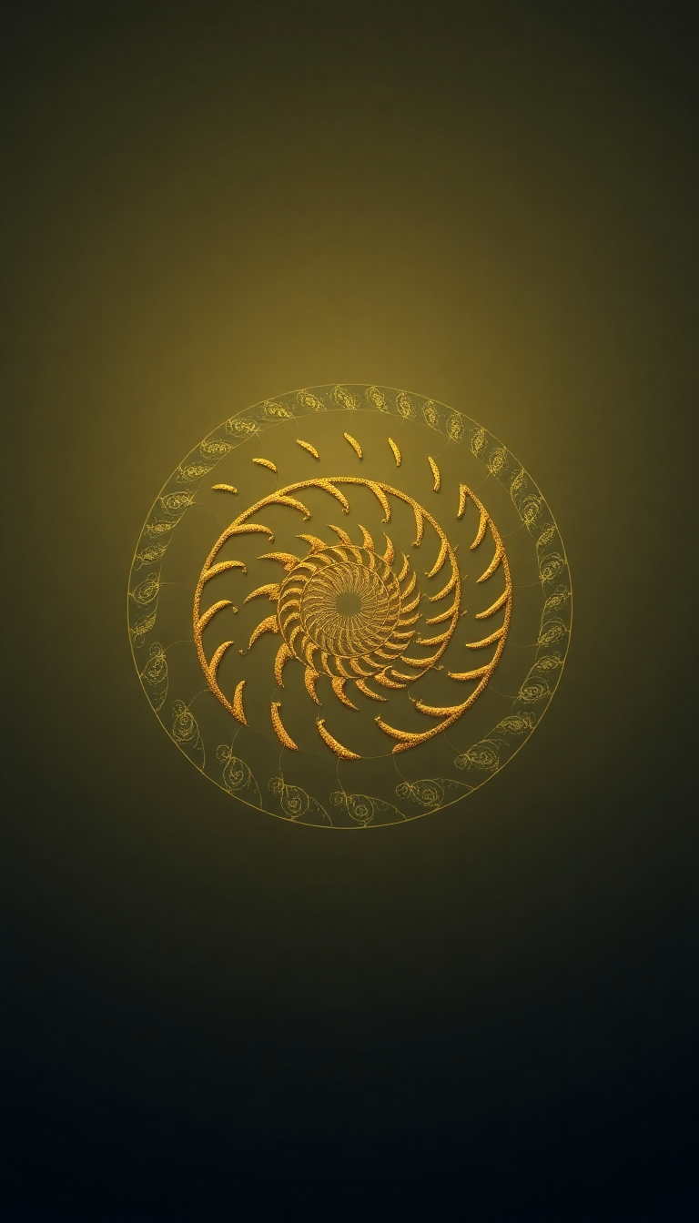 Fibonacci Spiral Golden Majestic HD Wallpaper