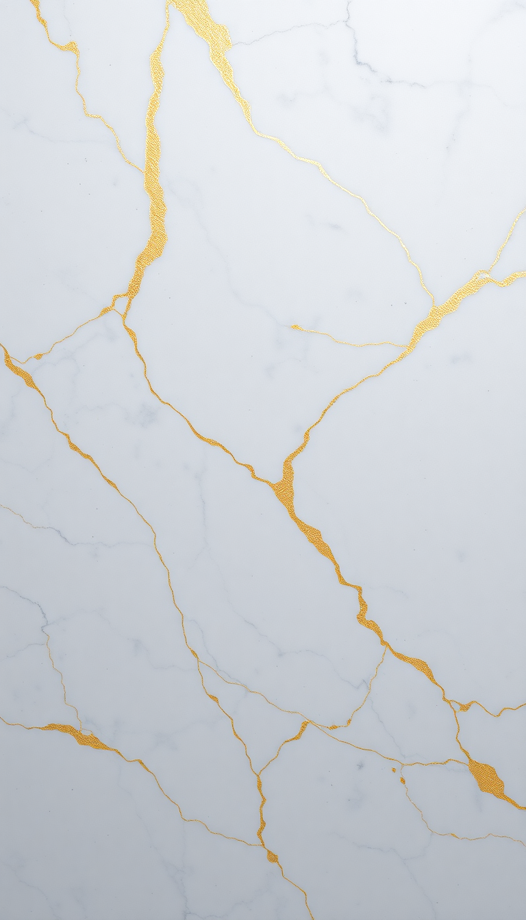 Marble Texture White Gold Veins Luxury Photorealistic Version Wallpaper