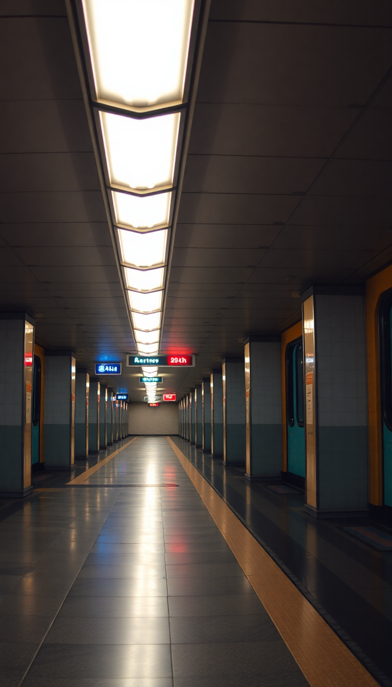 Rustic Fluorescent 3am Station Subway Aesthetic Wallpaper