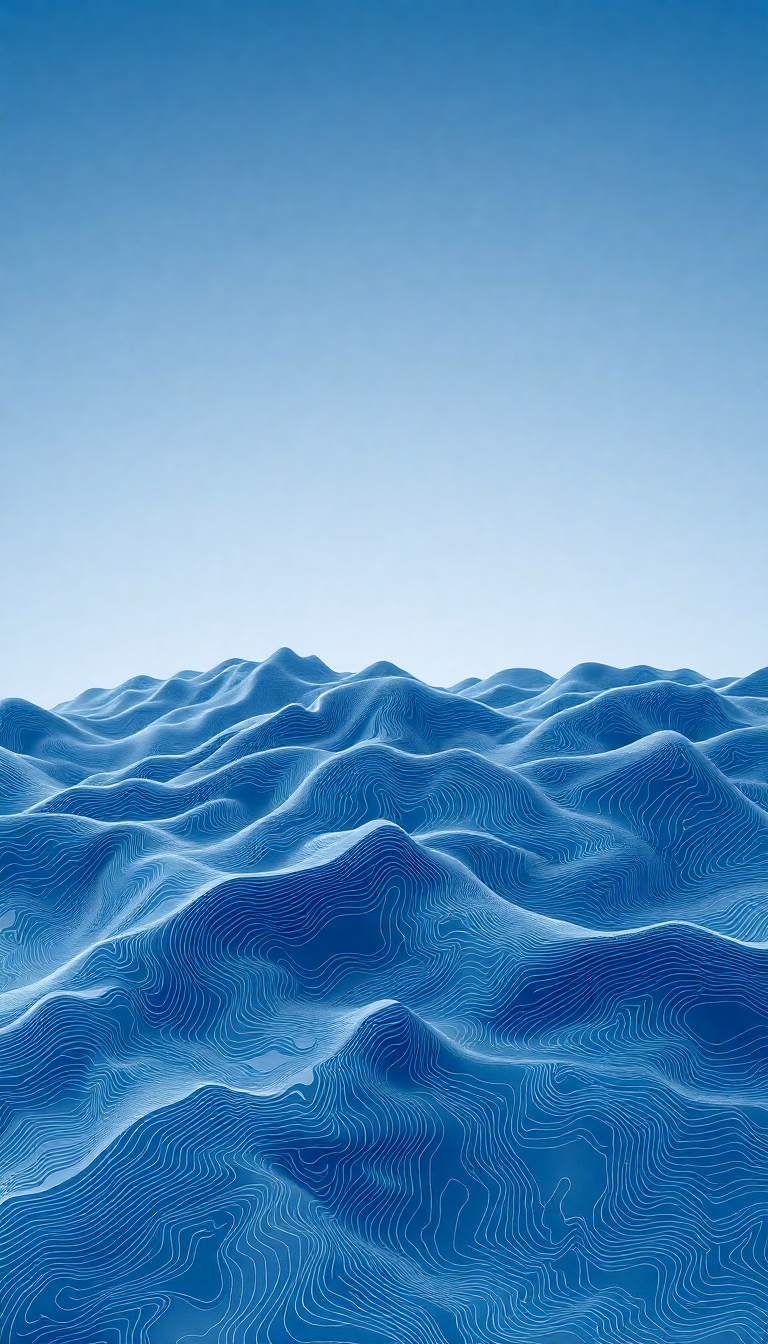 Holographic Topographic Lines Flowing Terrain Map Wallpaper