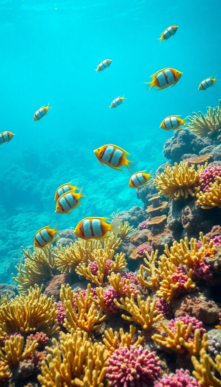 Western Tropical Fish Vibrant Reef Photorealistic Wallpaper