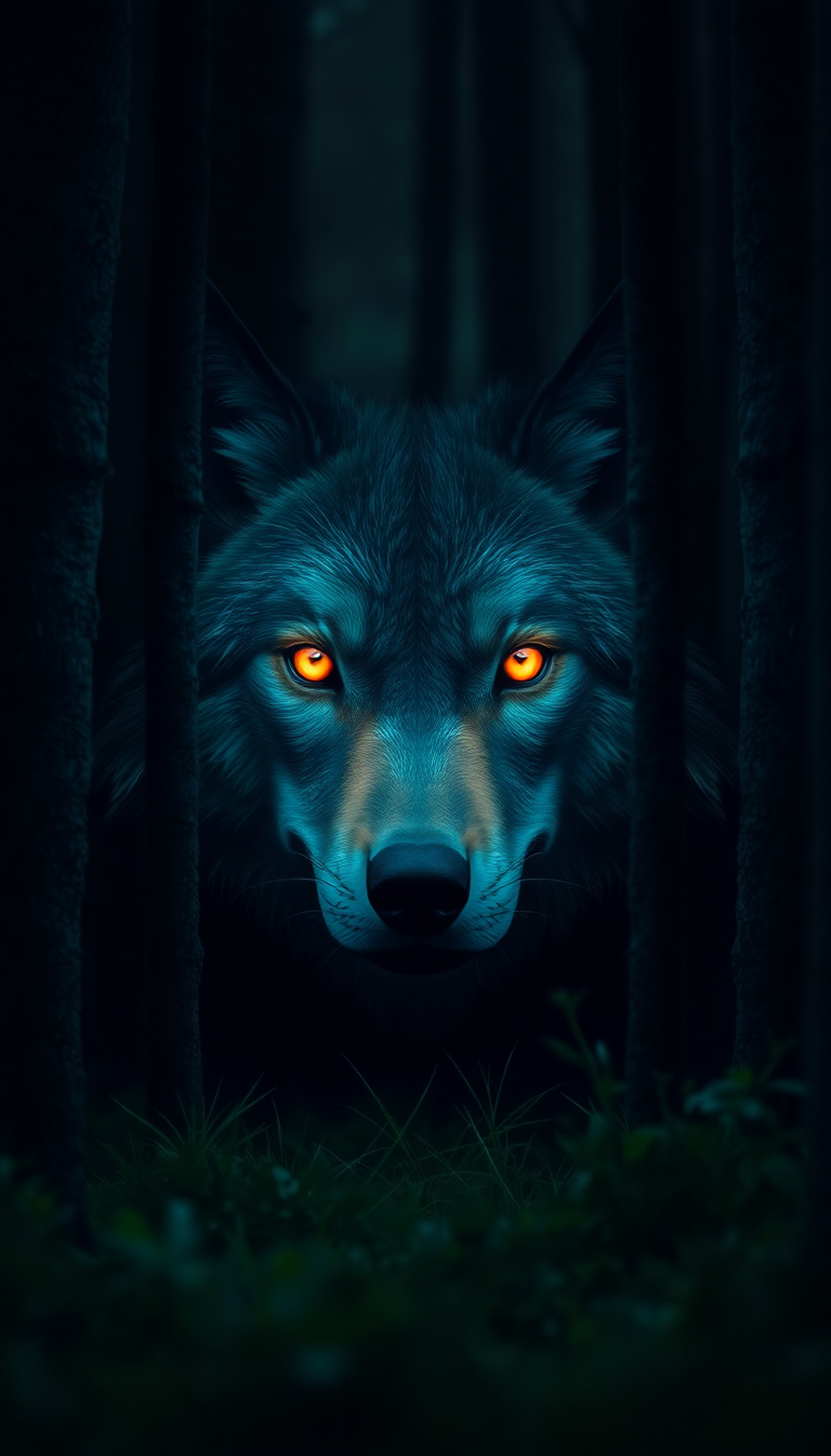 Supreme Soft Wolf Eyes Glowing Wallpaper