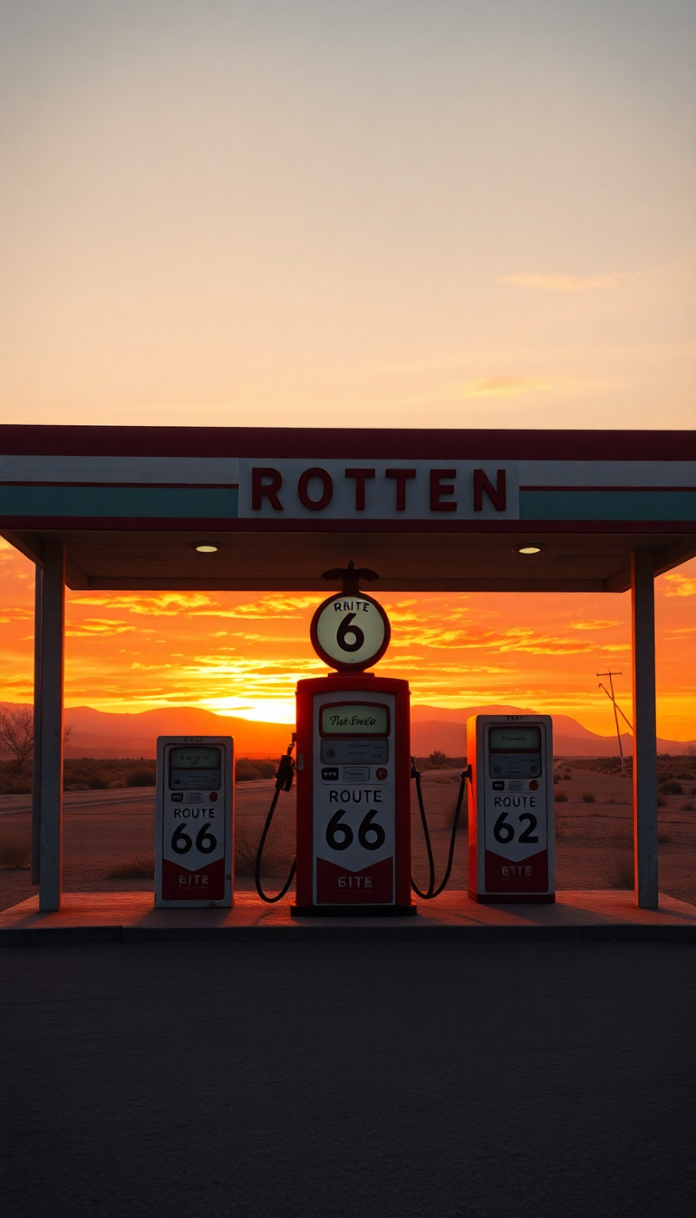 Old Gas Station Celestial HD Wallpaper
