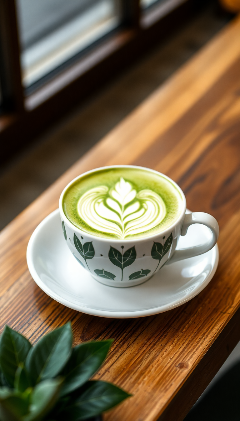 Matcha Latte Art Midnight HD Wallpaper