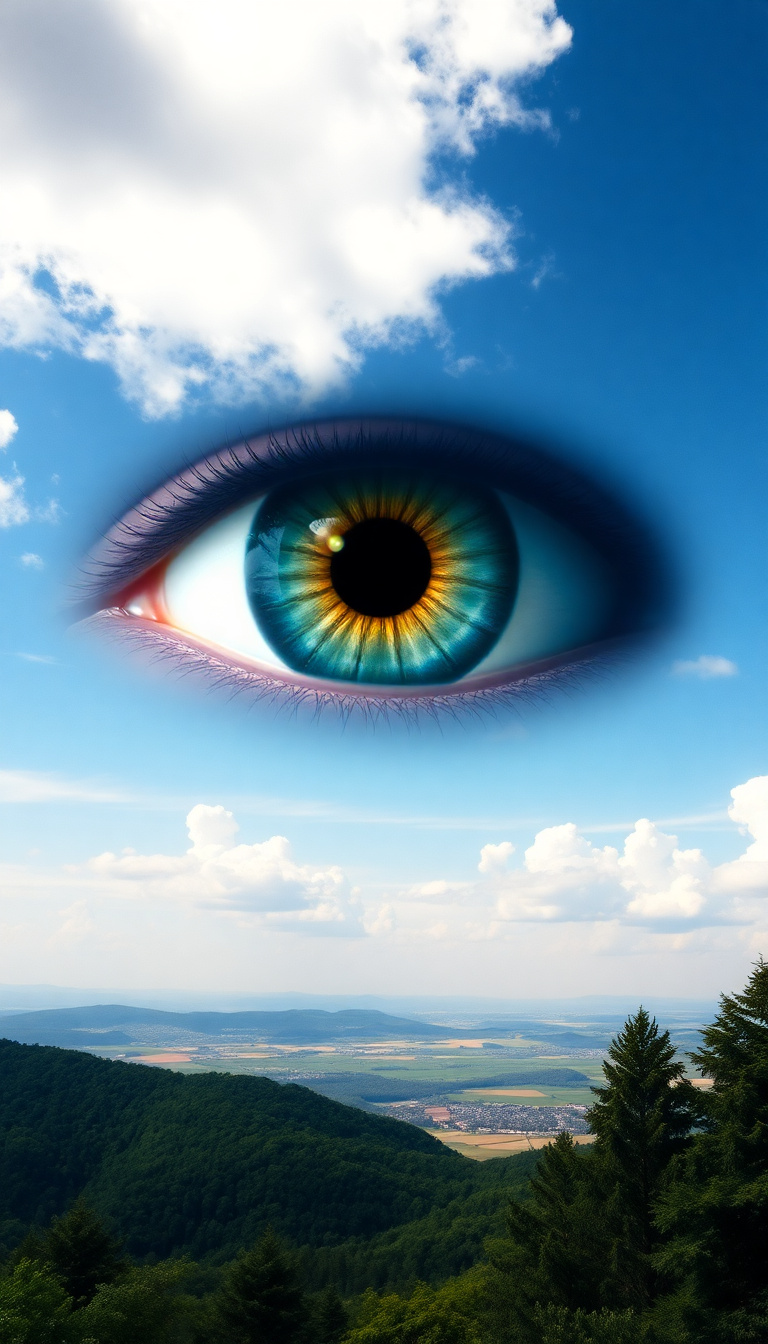 Lunar Watching Sky In Eye Digital art Wallpaper