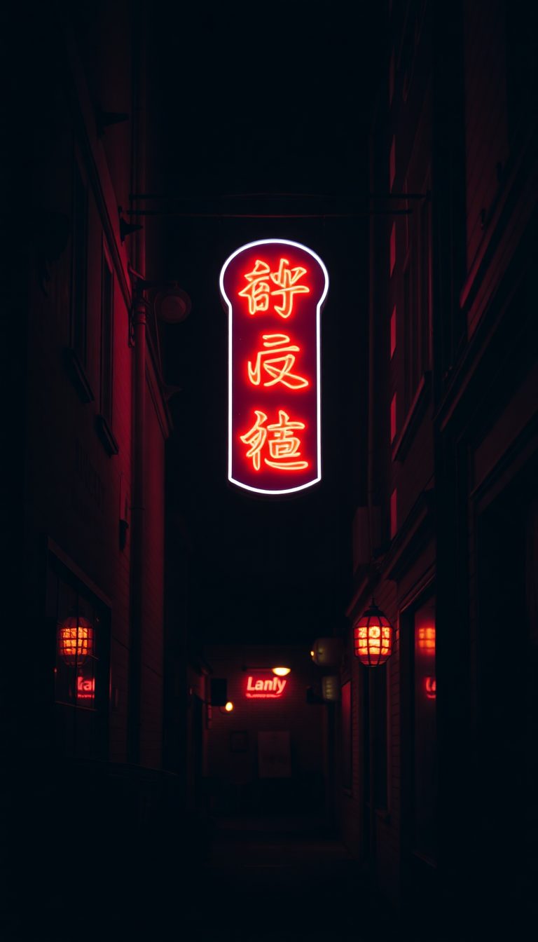Aesthetic Majestic Sign Flickering Dark Wallpaper
