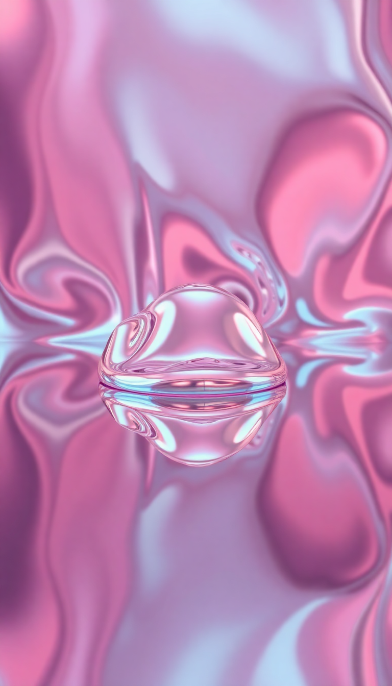 Tropical Liquid Morphing Reflective Digital art Wallpaper