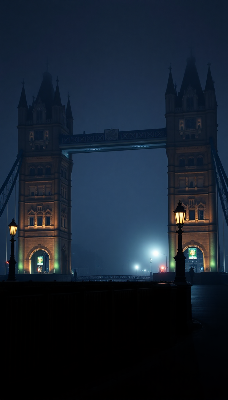 Molten Vintage Foggy London Bridge Wallpaper