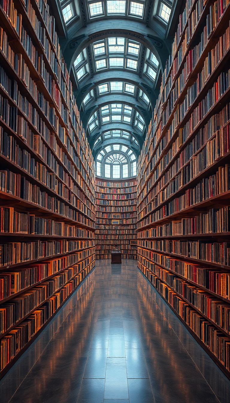 Dramatic Infinite Library Impossible Architecture Books Wallpaper